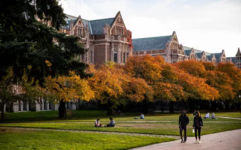 University of Washington campus in fall